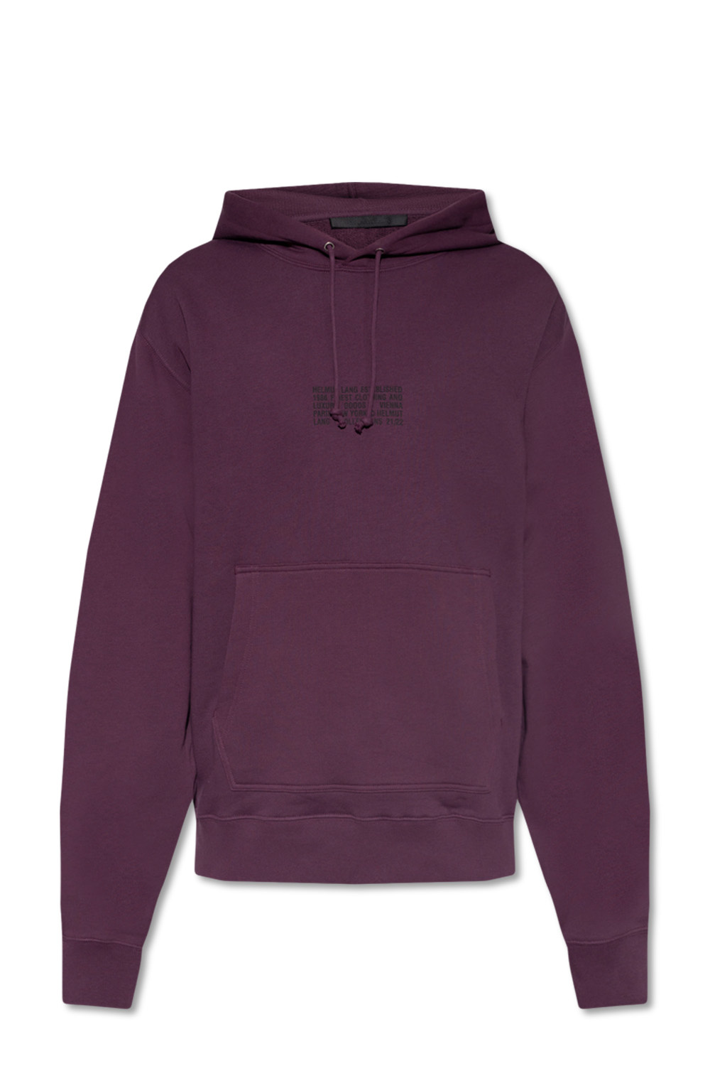 Purple Hoodie with logo Helmut Lang Vitkac Italy